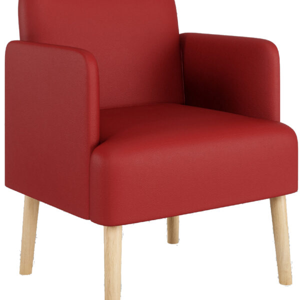 PAPERFLOW bezoekersstoel Brooks, kunstleer, rood