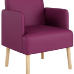 PAPERFLOW bezoekersstoel Brooks, kunstleder, paars