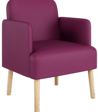 PAPERFLOW bezoekersstoel Brooks, kunstleder, paars