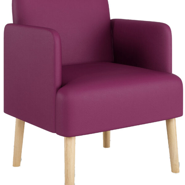 PAPERFLOW bezoekersstoel Brooks, kunstleder, paars