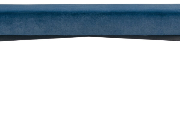 Fluwelen bankje Gaia, groot model, blauw