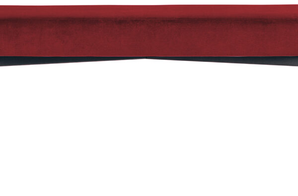 Paperflow zitbank Gaia, grote maat, fluweelbekleding, rood.