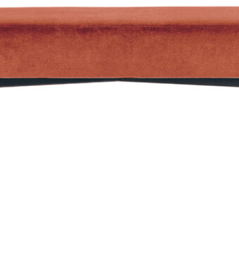 Fluwelen roestkleurige bankje GAIA, grote maat