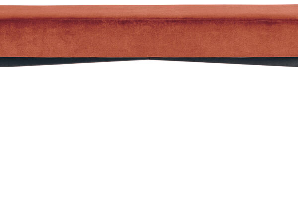 Fluwelen roestkleurige bankje GAIA, grote maat