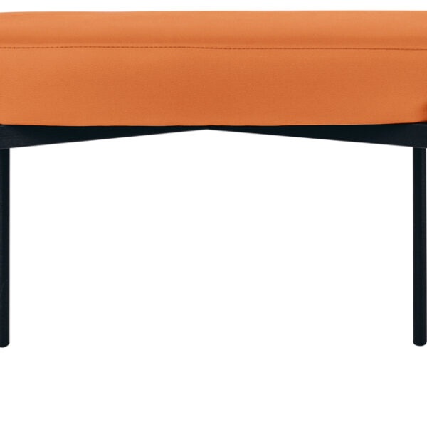 Zitbank Gaia, maat M, kunstleren bekleding, oranje