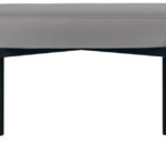 Zitbank GAIA, middelgroot, kunstlederbekleding, muisgrijs