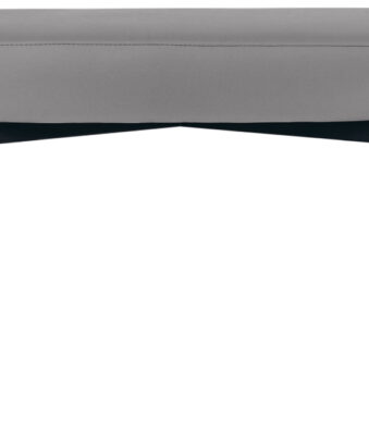 Zitbank GAIA, middelgroot, kunstlederbekleding, muisgrijs