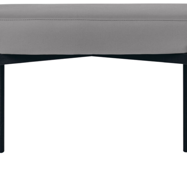 Zitbank GAIA, middelgroot, kunstlederbekleding, muisgrijs