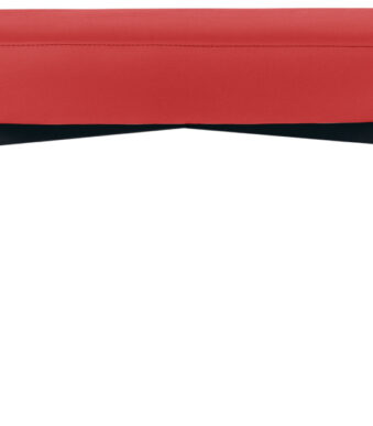 Zitbank GAIA, maat M, kunstlederen bekleding, rood
