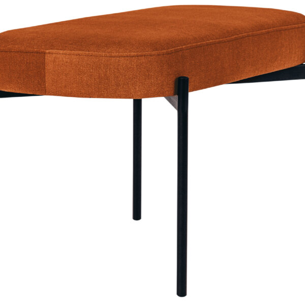 Bankkussen GAIA, middelgroot, stoffen bekleding, roestkleur.