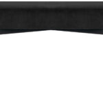 Paperflow fluweelfluwelen bankje Gaia, maat M, zwart