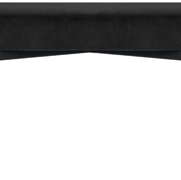 Paperflow fluweelfluwelen bankje Gaia, maat M, zwart