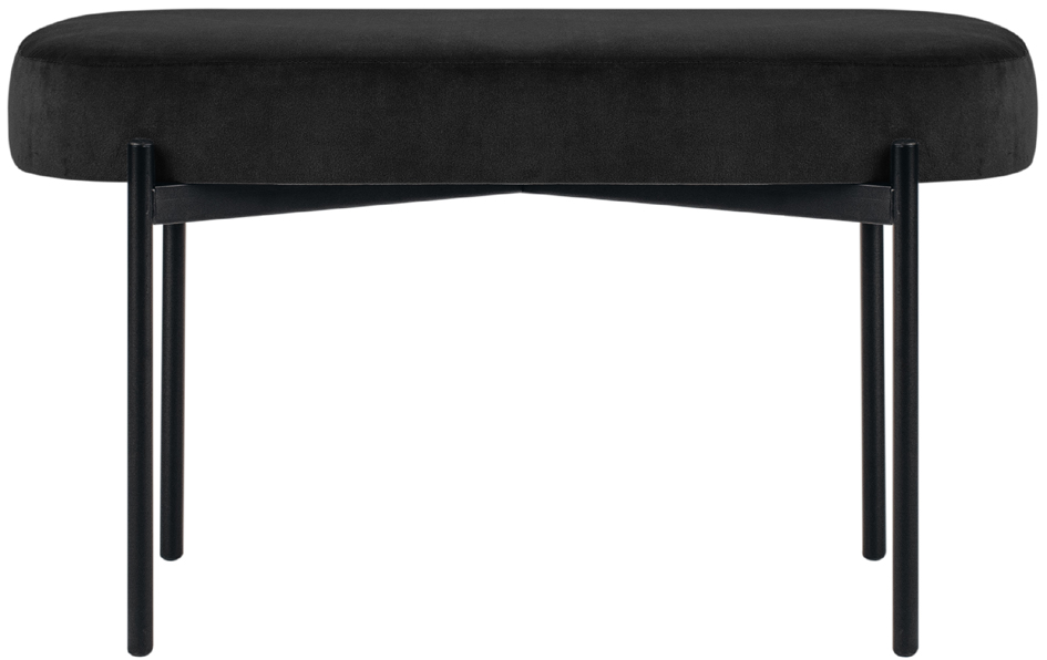 Paperflow fluweelfluwelen bankje Gaia, maat M, zwart Paperflow fluweelfluwelen bankje Gaia, maat M, zwart