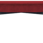 Zitbank GAIA, middelgroot, fluweelstof, rood