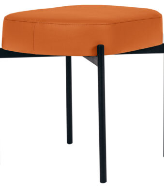 Zitbank Gaia, maat S, kunstlederen bekleding, oranje