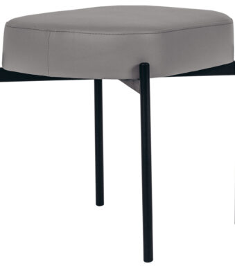 Zitbank GAIA van kunstleer, muisgrijs, maat klein