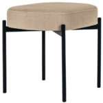 Papierstroombank Gaia, maat S, stoffen bekleding, ivoorkleurig.