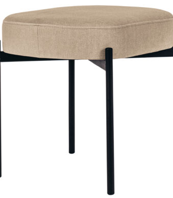 Papierstroombank Gaia, maat S, stoffen bekleding, ivoorkleurig.