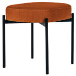 Zitbank Gaia, formaat klein, stoffen bekleding, roestkleur