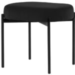 Bankstel PAPERFLOW GAIA, klein, fluweelstof, zwart