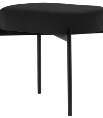 Bankstel PAPERFLOW GAIA, klein, fluweelstof, zwart