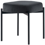 Paperflow beklede bank Gaia, klein, fluweelstof, antraciet