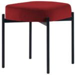 Fluwelen zitbank Gaia, rood, klein model