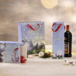 Sigel kerstcadeau flessentas 'Charmful Christmas' blauw/groen