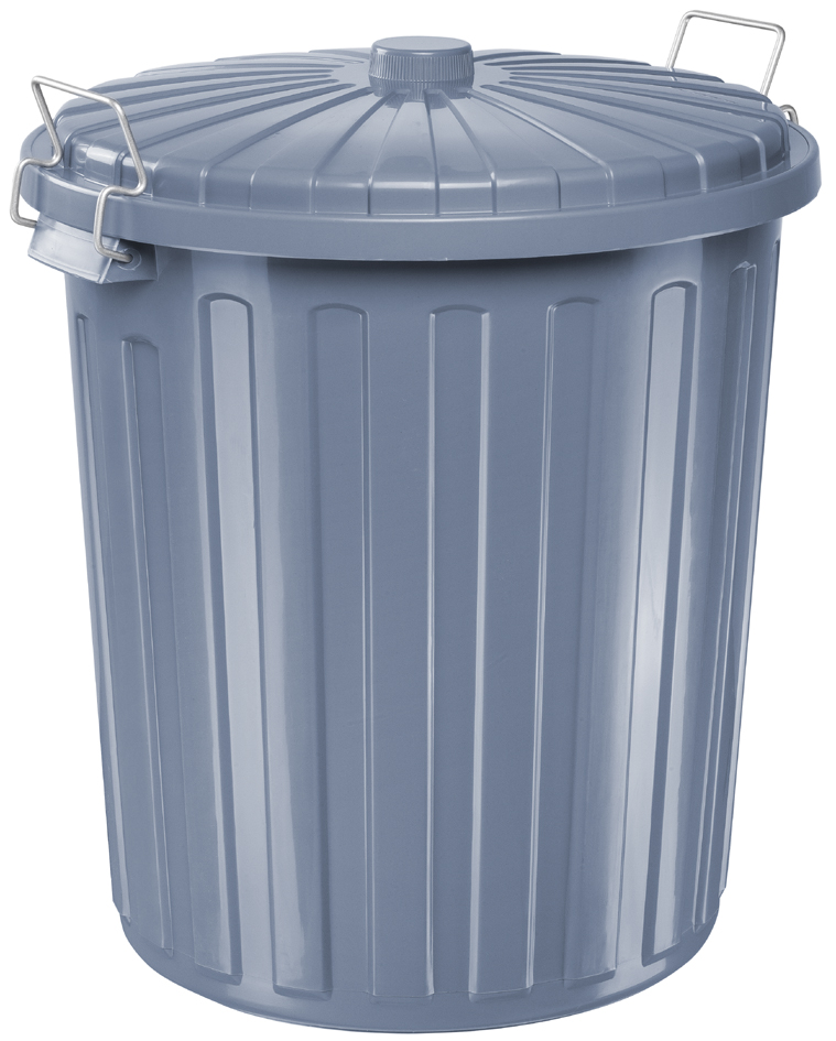 Helit afvalbak 'the big boy' met deksel grijs 55 liter Helit afvalbak 'the big boy' met deksel grijs 55 liter