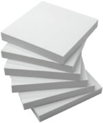 Sigel zelfklevende notitieblokken, 75 x 75 mm, blanco, wit