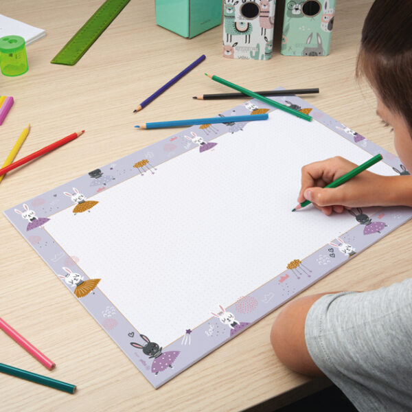 Sigel Papieren Schrijfonderlegger 'Bunny Ballerinas