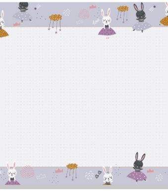 Sigel Papieren Schrijfonderlegger 'Bunny Ballerinas