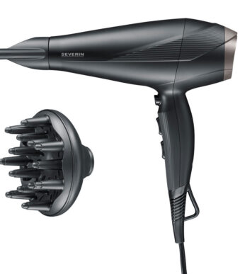 SEVERIN Haardroger HT 0167, zwart/zilver