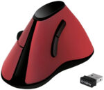 LogiLink draadloze optische muis ergonomisch, rood/zwart