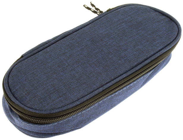 Kangaro pennenetui ovaal polyester donkerblauw Kangaro pennenetui ovaal polyester donkerblauw