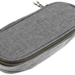 Kangaro pennenetui ovaal, polyester, lichtgrijs