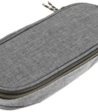 Kangaro pennenetui ovaal, polyester, lichtgrijs