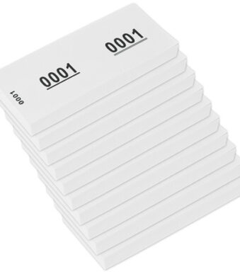 Kangaro nummerblok 1-1000, 105 x 42 mm, wit