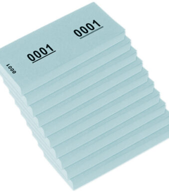 Kangaro Nummernblok 1-1000, 105 x 42 mm, blauw