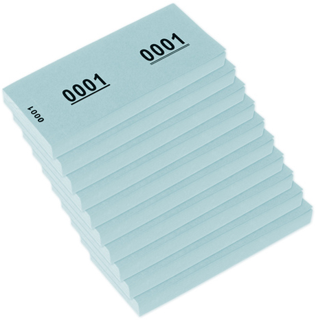 Kangaro Nummernblok 1-1000, 105 x 42 mm, blauw Kangaro Nummernblok 1-1000, 105 x 42 mm, blauw