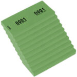 Kangaro nummerblok 1-1000, 105 x 42 mm, groen