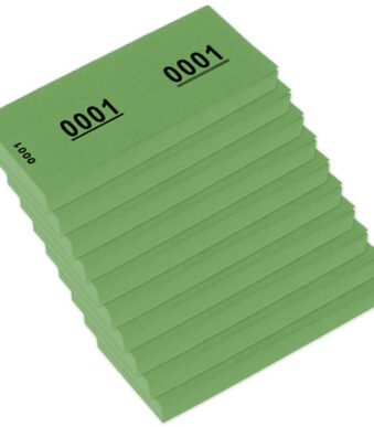 Kangaro nummerblok 1-1000, 105 x 42 mm, groen