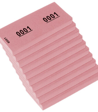 Kangaro nummerblok 1-1000, 105 x 42 mm, roze