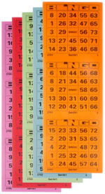 Kangaro bingokaarten set, 5x 100 stuks, kleurrijk gesorteerd