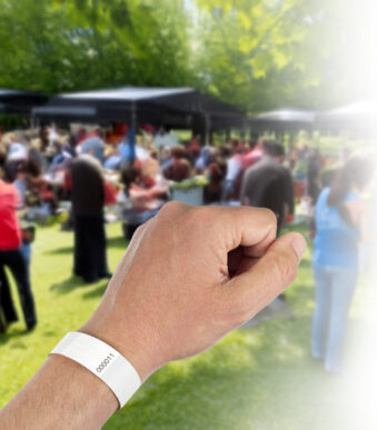 Kangaro Polsbandjes, 254 x 19 mm, scheurvast, wit