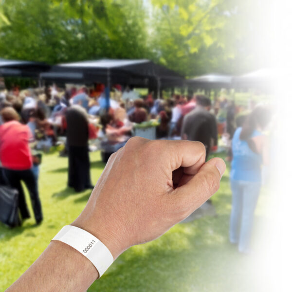 Kangaro Polsbandjes, 254 x 19 mm, scheurvast, wit