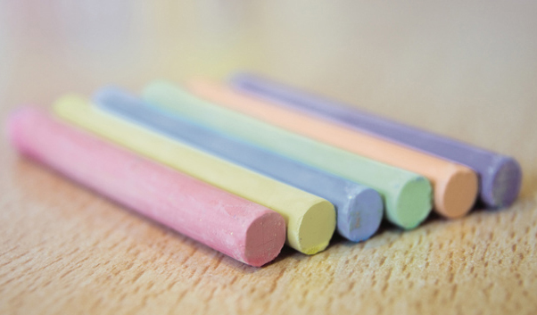 Kangaro Schoolbordkrijt rond gekleurd gesorteerd 100 stuks