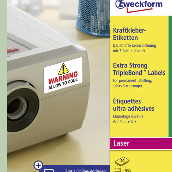 AVERY Zweckform sterke kleefetiketten, 45,7 x 25,4 mm, wit