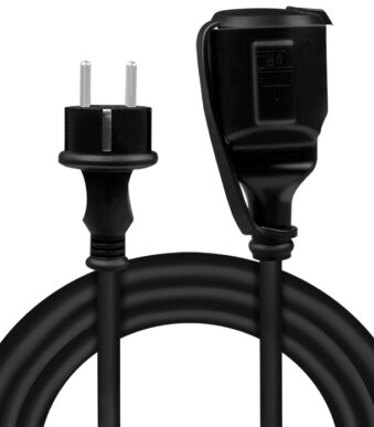 LogiLink verlengkabel met randaarde 5m IP44 spatwaterdicht