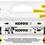 Kores Acrylmarker Duo, 2 punten, zwart/wit